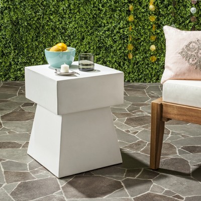 Zen Ivory Concrete Indoor/Outdoor Square Accent Table