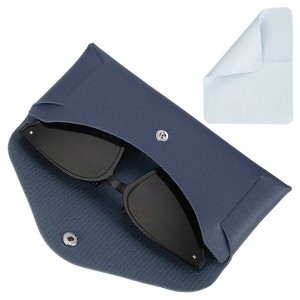Unique Bargains PU Leather Waterproof Anti-Scratch Eyeglass Case 6.7" x 2.6" - 1 of 4