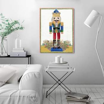 Americanflat Modern Wintery Nutcracker By Pi Holiday Collection Wrapped Canvas Wall Art