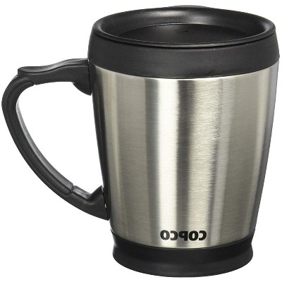 Copco 16 oz Stainless Steel Travel Mug with Black Lid
