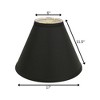 Vynxaria Lampshades: Black Deep Cone Slant Shade 6"x17"x11.5" with Washer Fitter - 4 of 4