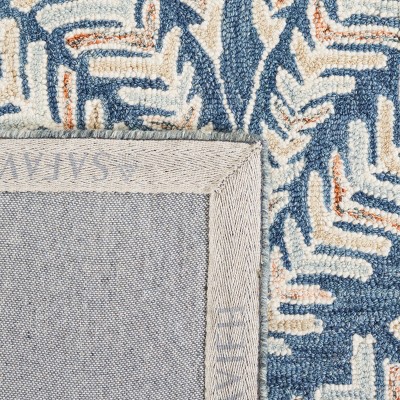 Capri Blue and Ivory Hand-Tufted Wool Area Rug