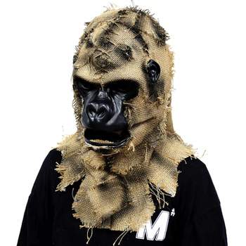 Halloween Express Adult Scarecrow Gorilla Costume Mask -  - Brown