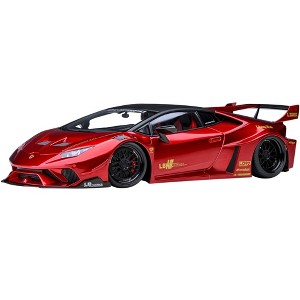 Lamborghini Huracan GT "LB-Silhouette Works" Hyper Red Metallic with Black Top 1/18 Model Car by Autoart - 1 of 4