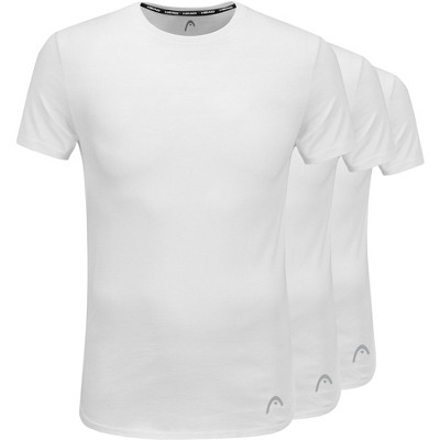 Head Mens 3 Pack Crew Neck Undershirts Tagless Breathable Cotton Mens Modern Fit T Shirts
