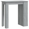vidaXL Bar Table with Storage Rack Gray Sonoma 40.2 in.x19.7 in.x40.7 in. Engineered Wood - 2 of 4
