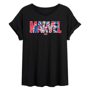 Women's - Marvel - Tie Dye Oversized Graphic T-Shirt - 1 of 4