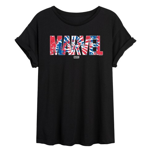 Women's - Marvel - Tie Dye Oversized Graphic T-Shirt - image 1 of 4