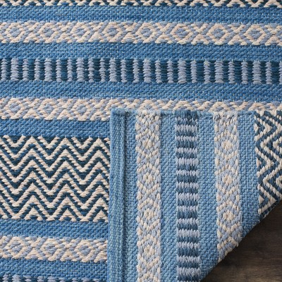 Coastal Charm Hand-Woven Gray Cotton 8' x 10' Area Rug