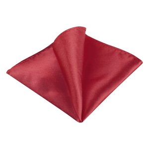 INSPIRE CHIC Men's Wedding Party Solid Color Self-Folded Pocket Squares - 1 of 4
