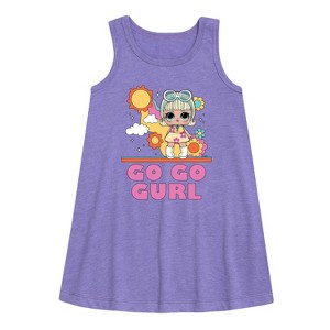 LOL Surprise! Go Go Gurl Graphic Sleeveless Aline Dress - Purple - 6T - 1 of 2