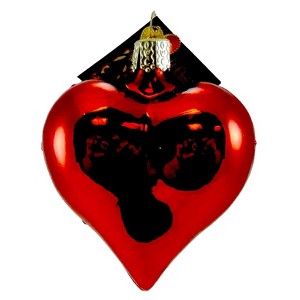 Old World Christmas 3.0 Inch Large Shiny Heart Ornament Valentines Love Tree Ornaments - 1 of 3