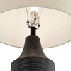 360 Lighting Rocco 30" Tall Hammered Jar Large Modern End Table Lamp Black Finish Single Oatmeal Shade Living Room Bedroom Bedside Nightstand House - 4 of 4