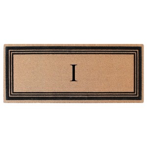A1HC Natural Coir and PVC Backing Classic Border Flock Monogrammed Door Mat, Anti-Shed Entry Doormat - 1 of 4