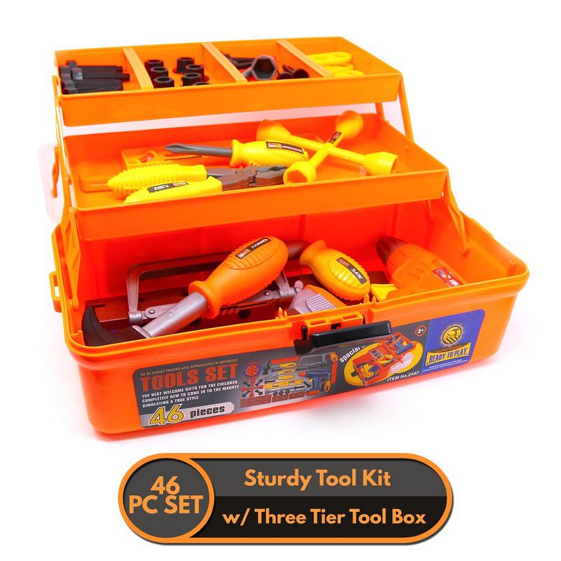 Big Mo's Toys Pretend Tool Box - 46 Piece Set, 3 of 6