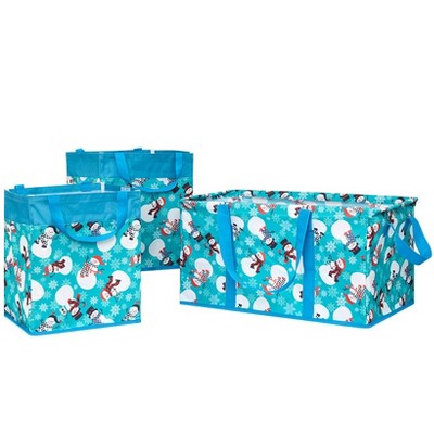 The Lakeside Collection 3-Pc. Holiday Storage Bin Sets - Snowman