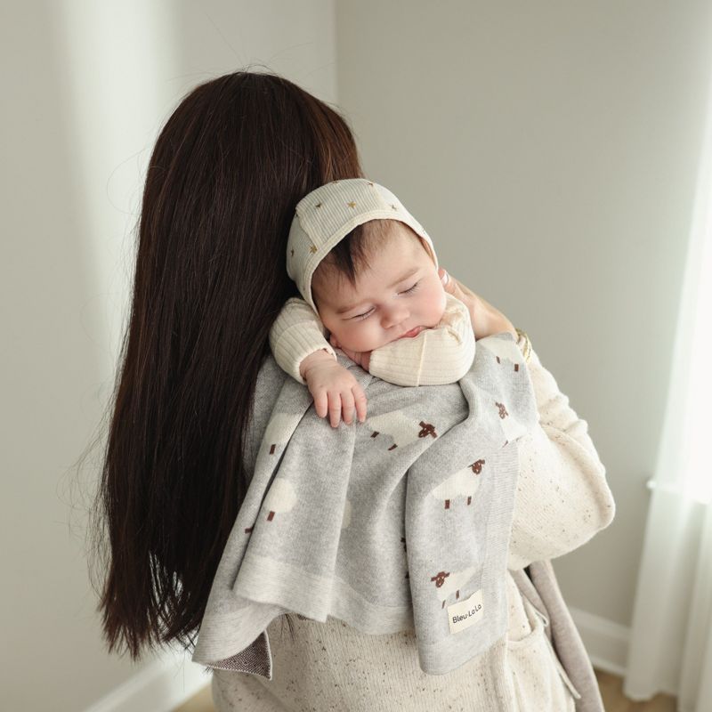100% Luxury Cotton Knit Swaddle Receiving Blanket for Newborns and Infant Boys and Girls, 4 of 9