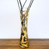 Slickblue Wide Flared Glass Vase, Hand Gilded Curved Design, Handmade Centerpiece for Home Décor, Color & Size Options - 4 of 4