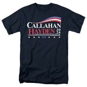 Tommy Boy Callahan And Hayden For President 2024 Adult T-Shirt Navy - 1 of 4