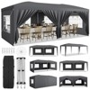 Garvee 10x20 Pop Up Canopy Tent with 6 Removable Sidewalls, Easy Up Outdoor Canopy Tents for Parties with 3 Adjustable Heights, Stakes X18, Ropes X6 - 2 of 4