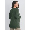 Hello Miz Women's Crew Neck Side Zip Maternity Nursing Pullover Top - 3 of 4