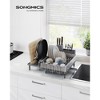 Expandable Dish Drying Rack, Stainless Steel Dish Dryer with Rotatable Spout, Utensil/Cup/Cutting Board Holder, Adjustable Drainage - 3 of 4