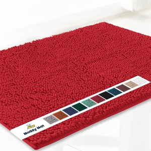 Muddy Mat Highly Absorbent  Soft Chenille Door Mat and Pet Rug Non Slip Thick Washable Area and Bath Mat for Indoor and Outdoor - 1 of 2