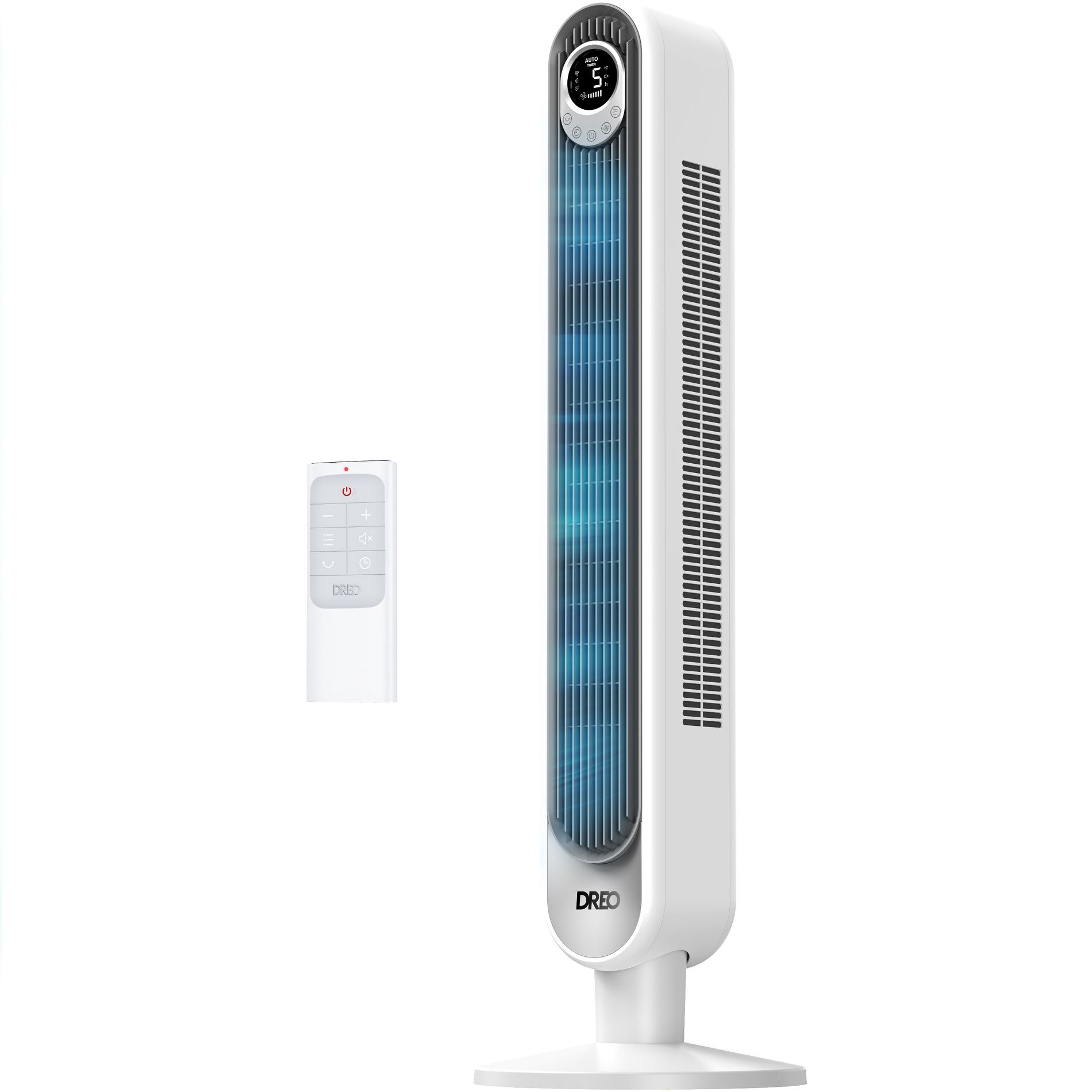 DREO Tower Fan, 42 Inch Quiet Bladeless Oscillating Standing Fan with Remote, 9 Speeds