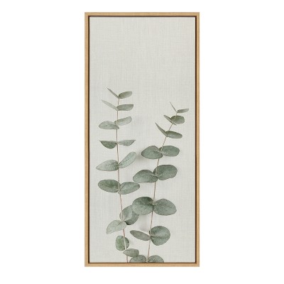 Natural Eucalyptus Botanical II Framed Canvas Art, 18x40