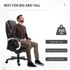 TiramisuBest Big and Tall Executive Office Chair, Black PU Leather, Adjustable Height - 4 of 4