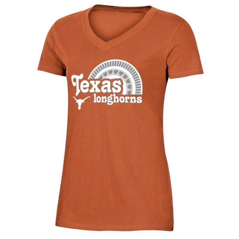NCAA Texas Longhorns Girls&#39; V-Neck T-Shirt, 1 of 4