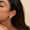 Gold Hoop Earrings Set for Women Trendy, 14K Gold Plated Lightweight Small Gold/Silver Hoop Earrings for Women Chunky Open - 4 of 4