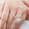 Pompeii3 3 1/2Ct Princess Cut Diamond Engagement Ring Set 14k Gold or Platinum Lab Created - 3 of 4