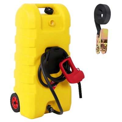 15 Gallon Portable Gas Fuel Tank Container with LE Fluid Transfer Siphon Pump