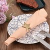 Unique Bargains Metal Star Decorative Reusable Smooth Surface Napkin Rings 6 Pcs - 4 of 4