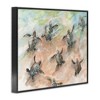 Stupell Industries Baby Sea Turtles Swimming Shore Framed Giclee Art, Black, 30" x 24" - 2 of 4