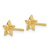 Black Bow Jewelry Kids 6mm Diamond Cut Star Post Earrings in 14k Yellow Gold - 2 of 4
