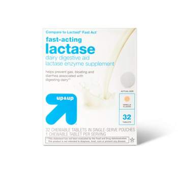 Fast-Acting Lactase Dairy Digestive Supplement Chewable Tablets - Vanilla - 32ct - up & up™