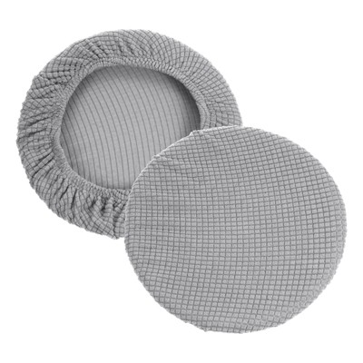Unique Bargains Non-Slip Washable 11"-16'' Elastic Round Bar Stool Seat Cushions for Chair Stool 2 Pcs