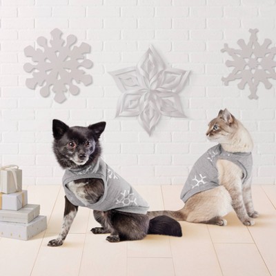 Holographic Snowflake Dog and Cat Jersey - Wondershop™ Heathered Gray