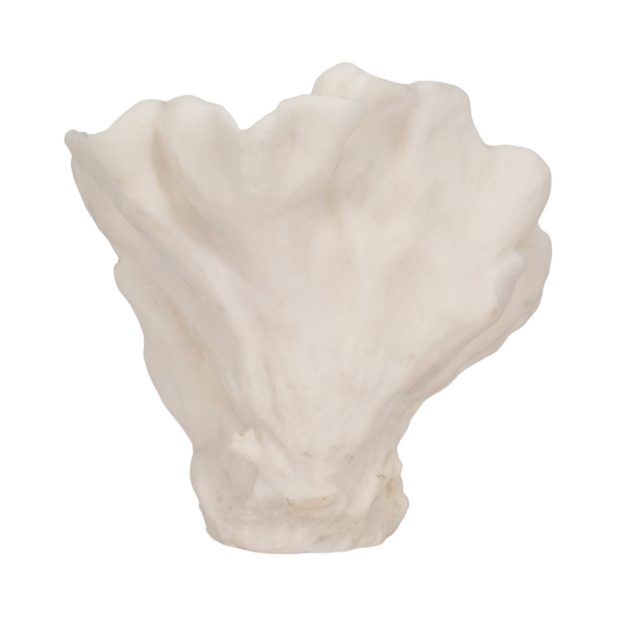 Decorative Coral Inspired Sculpture for Home, Bathroom and Living Room Decor - Coastal Resin Ornaments for Shelf and Office Display - 6", Ivory & Tan - thumbnail 9