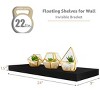Set of 3 (24"x9") Sorbus Rectangle Floating Shelves with Invisible Brackets - for Bedroom, Kitchen Decor, Bathroom Shelves - 2 of 4