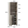 Tall Storage Cabinet,Kitchen Pantry Organizer with Adjustable Shelves, Grey - 2 of 4