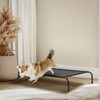 DSVIMOY Outdoor Pet Bed with 4 Legs, Portable Pet Bed for Camping, Hiking, Black & White, 43"*26"*8" - 2 of 4