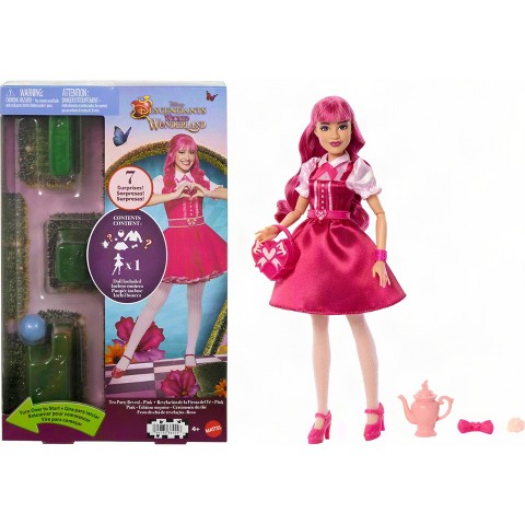 Детские куклы Descendants Disney Descendants Wicked Wonderland Tea Party Reveal with 7 Surprises a Pink Fashion Doll and Accessories