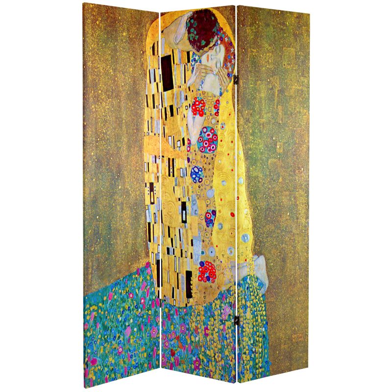 6' Tall Double Sided Works of Klimt Room Divider - Oriental Furniture, 3 of 5