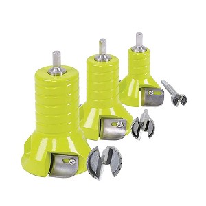 Timber Tuff 3 Piece 1, 1.5, and 2 Inch Die Cast Aluminum Tenon Cutter Set with Matching Forstner Bits for Woodworking, Lime Green - 1 of 4