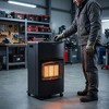 Propane Cabinet Heater, 6000-18000 BTU Indoor Outdoor with Tip-Over ...