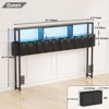 Aheaplus Upholstered Headboard with Storage Bags - 4 of 4