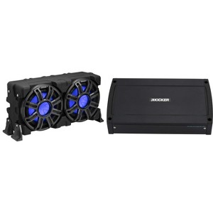 Kicker 51MWLE104 - MWE 10-Inch Loaded Premium Marine Sub Encl w/ Passive Radiator 4ohm & 48KXMA9005 Marine Amp Bundle - 1 of 4